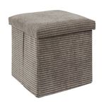 Banco Cuadrado Plegable Tapizado Taupe