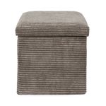 Banco Cuadrado Plegable Tapizado Taupe