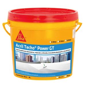 Impermeabilizante Acril Techo Power GT Blanco 4 L