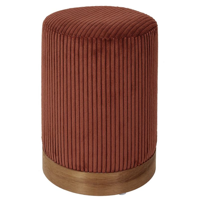 Banco Tapizado Tipo Pana Corinto con Base de Madera