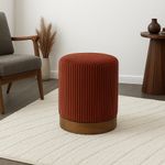 Banco Tapizado Tipo Pana Corinto con Base de Madera