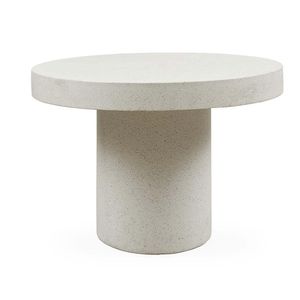 Mesa Redonda Frida Beige Texturizada 110 Cm