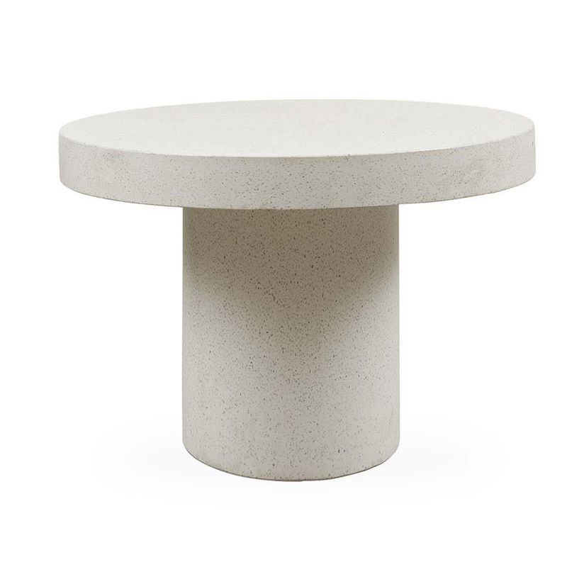 Mesa Redonda Frida Beige Texturizada 110 Cm