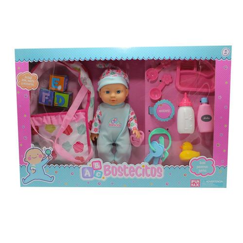 Muñeca BabyDoll ABC 30 cm con Carriola