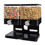 Dispensador Cuadrado Doble de Cereal Negro