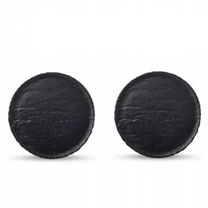 Plato Plano Negro 12 Plg