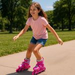Patines en Línea Ajustables Rosados Talla M