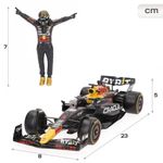 Réplica a Escala 1:24 del Red Bull Racing RB19 de Max Verstappen con Figura