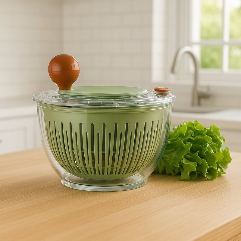 Secador de Ensalada Manual Verde