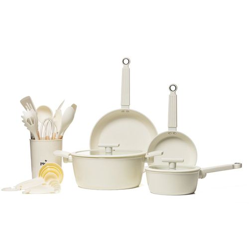 Batería de Cocina Fiori 26 Piezas Crema