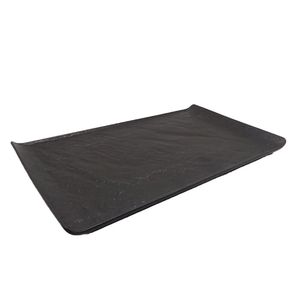 Plato Plano Rectangular Negro