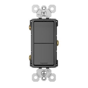 Interruptor Doble Negro 15A Radiant - Legrand