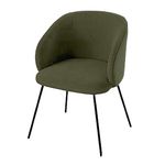 Silla Louie Tapizada Verde Olivo