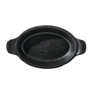 Plato Hondo Ovalado Negro