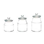Set de 3 Frascos de Vidrio Transparente