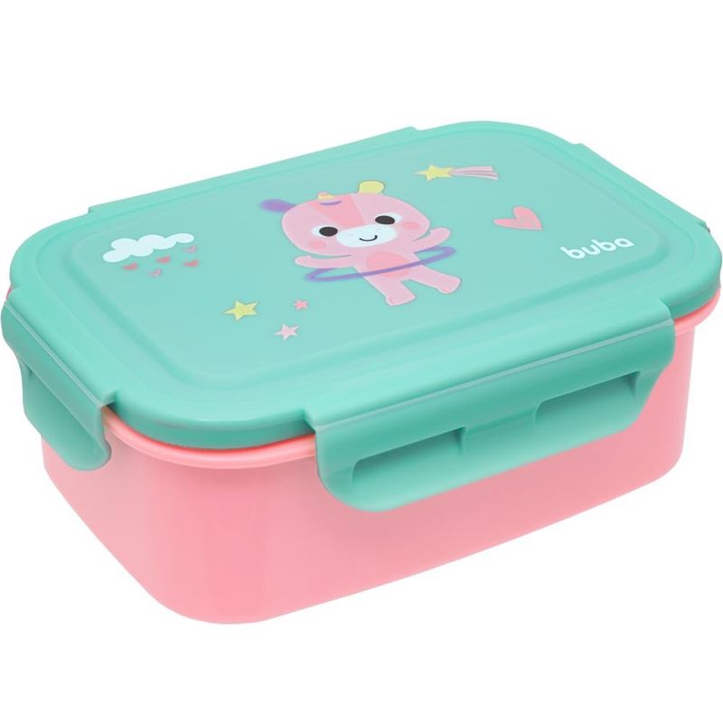 Caja Bento con Diseño de Unicornio