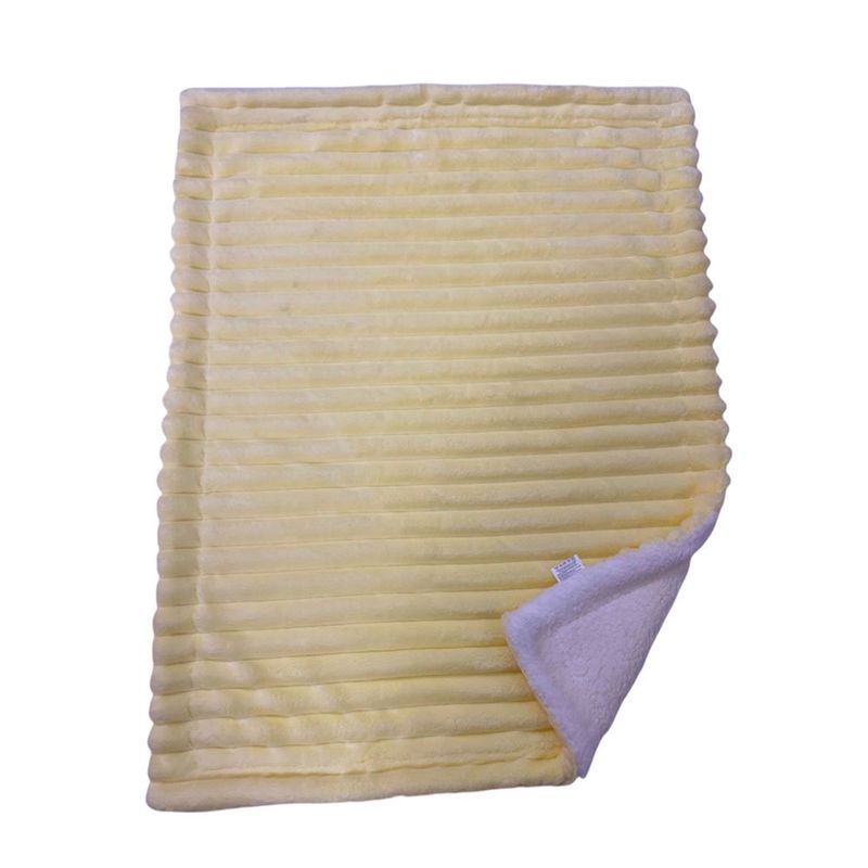 Manta de Franela Acanalada Amarilla para Bebé