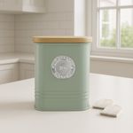 Bote para Té con Tapa de Bambú Squircle Menta 1.3 L