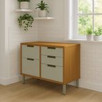 Gabinete Base Impera Café y Blanco 120X52X86 Cm -  Z