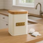 Bote Almacenador para Té con Tapa Bambú