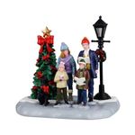 Figura Familia Cantando Villancicos para Villa Navideña