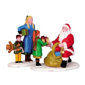 Set de 2 Figuras de Regalos de Santa para Villa Navideña