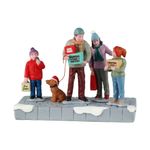 Figura de Familia Comprando Pastelillos para Villa Navideña