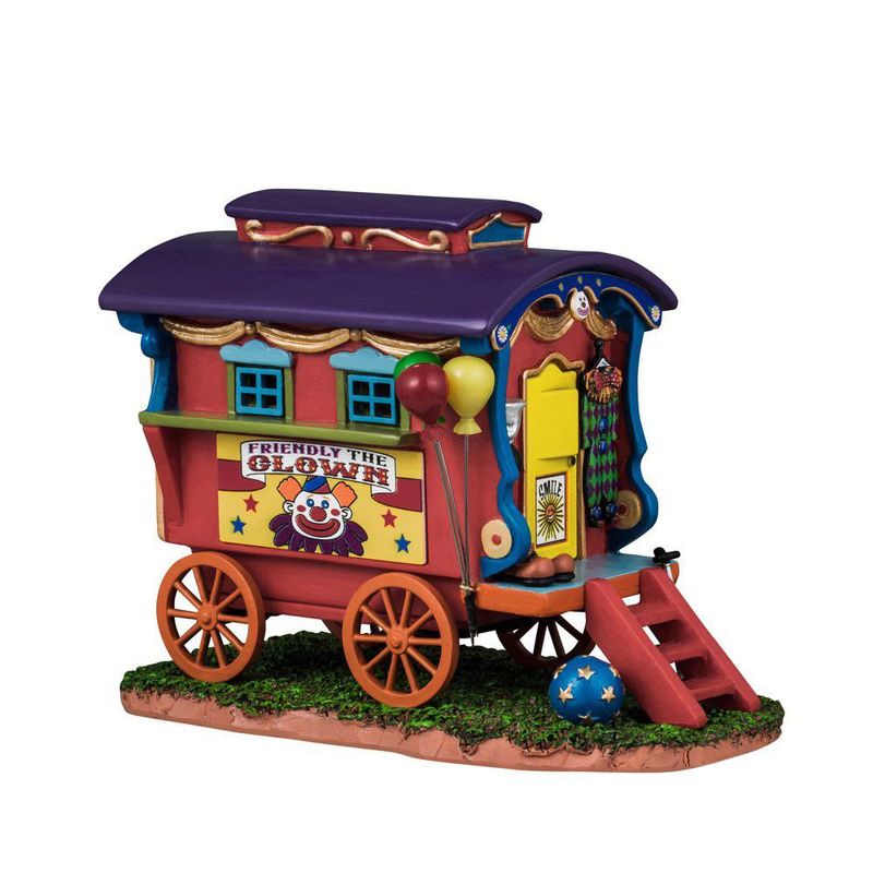 Figura Camper del Payaso Amigable para Villa Navideña