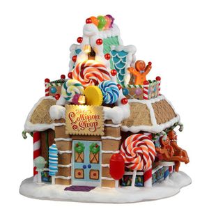 Tienda de Paletas “Lollipop” con Luz LED para Villa Navideña