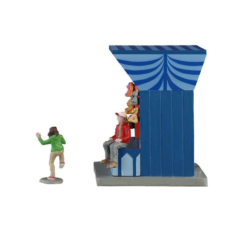 Figura Puesto de Juego de Latas con Luz LED para Villa Navideña