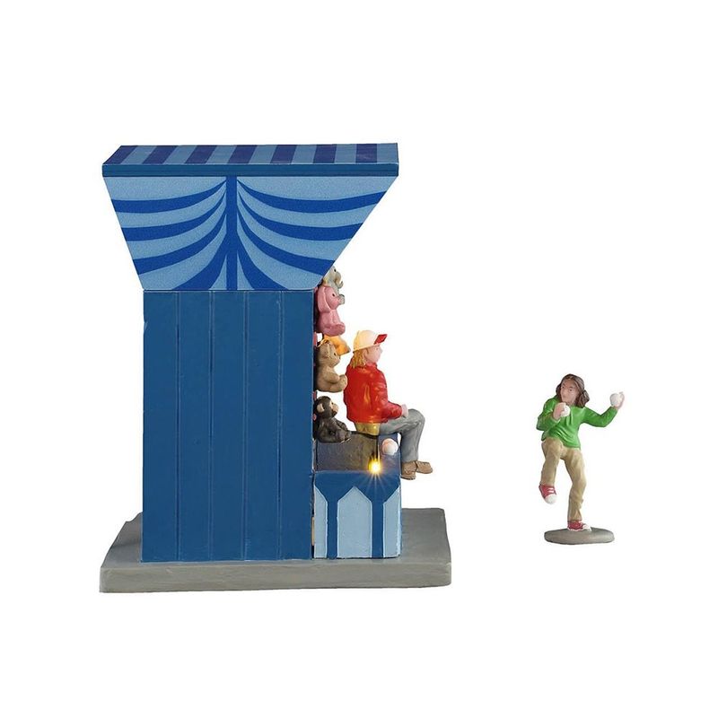 Figura Puesto de Juego de Latas con Luz LED para Villa Navideña