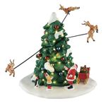 Figura Carrera de Renos con Movimiento y Luz LED