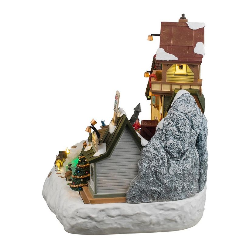 Molino “Rocky River” con Movimiento y Luz LED para Villa Navideña