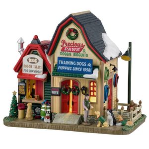 Tienda Precious Paws & Biscuits para Mascotas con Luz LED