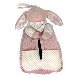 Organizador de Pañales con Conejo de Peluche Rosado