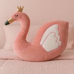Cojín Decorativo Forma Cisne Rosa