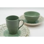 Plato Para Cena 10.6 Plg Coupe Flor Verde - Niu Haus