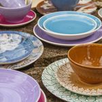 Plato Para Cena 10.6 Plg Coupe Flor Verde - Niu Haus