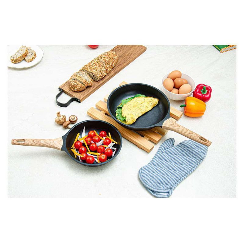 Set 2  Sartenes 20, 24 Wooden - Bastiani