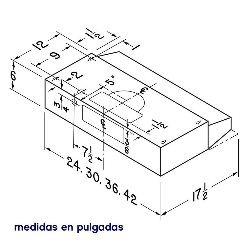 Campana Extractora de Pared 30 Plg Blanco