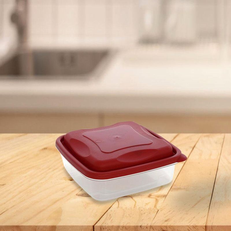 Tazón Cuadrado Domo (2 Tz) Rj - Guateplast