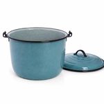 Olla Convexa de Peltre 30 Cm Color Azul Turquesa