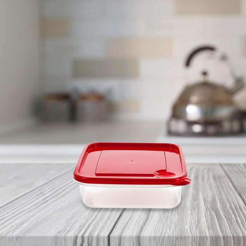 Tazón Cuadrado (3.5 Tz) Rojo - Guateplast