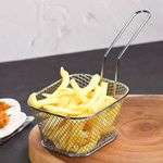 Recipiente Tipo Rejilla De Asa Grande Cromo