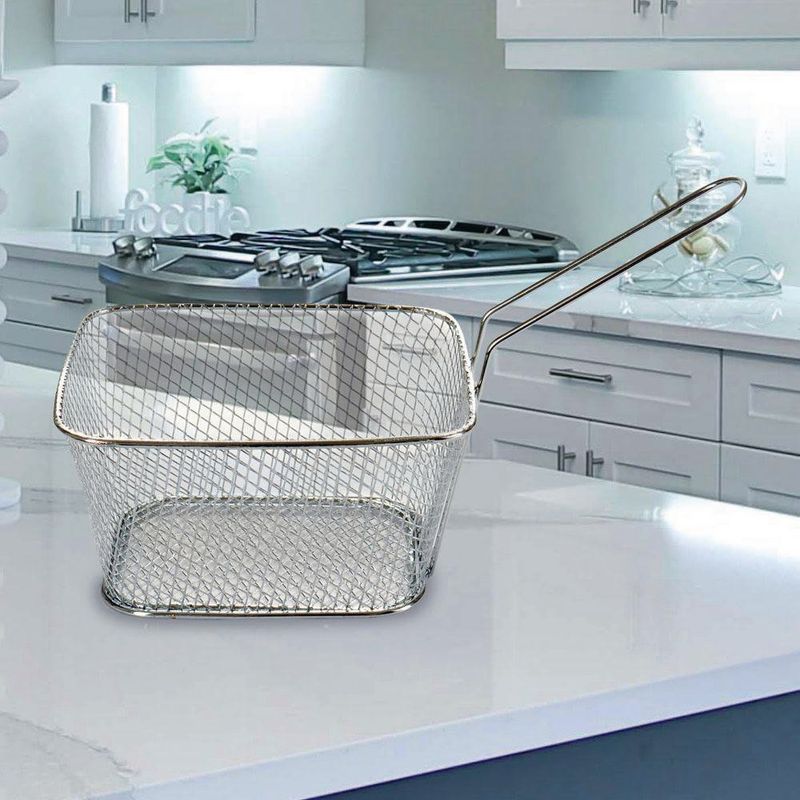 Recipiente Tipo Rejilla De Asa Grande Cromo