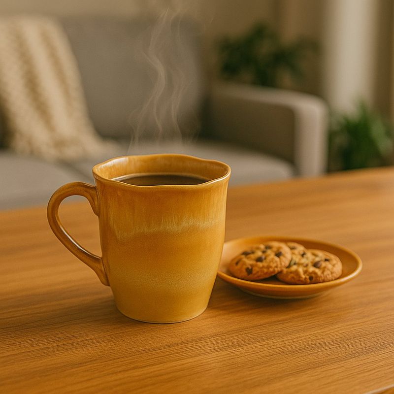 Taza Austin Amarillo y Blanco