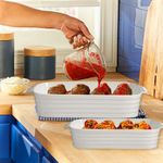 Set De Bandejas De Porcelana Rectangulares 2 Pzas