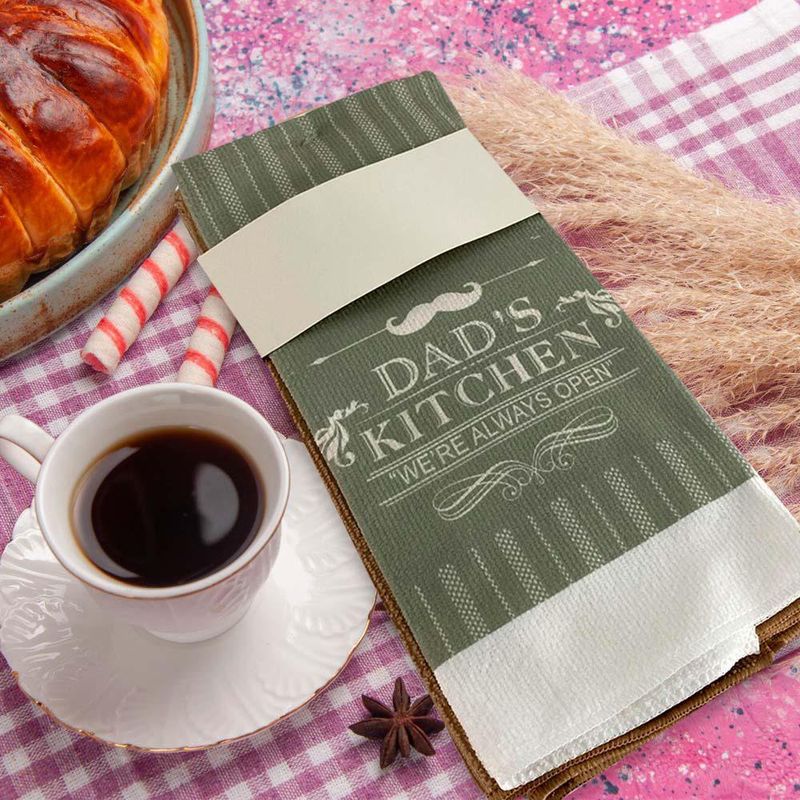 Set de 2 Toallas de Cocina Verde Estampada Dad’s Kitchen