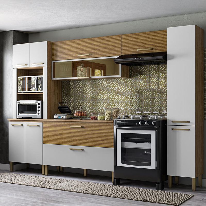 Gabinete de Cocina Bicolor con 2 Cajones