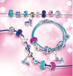 Set De Creación De Pulseras De Encanto Azul Puro 27 Pzas - Make It Real